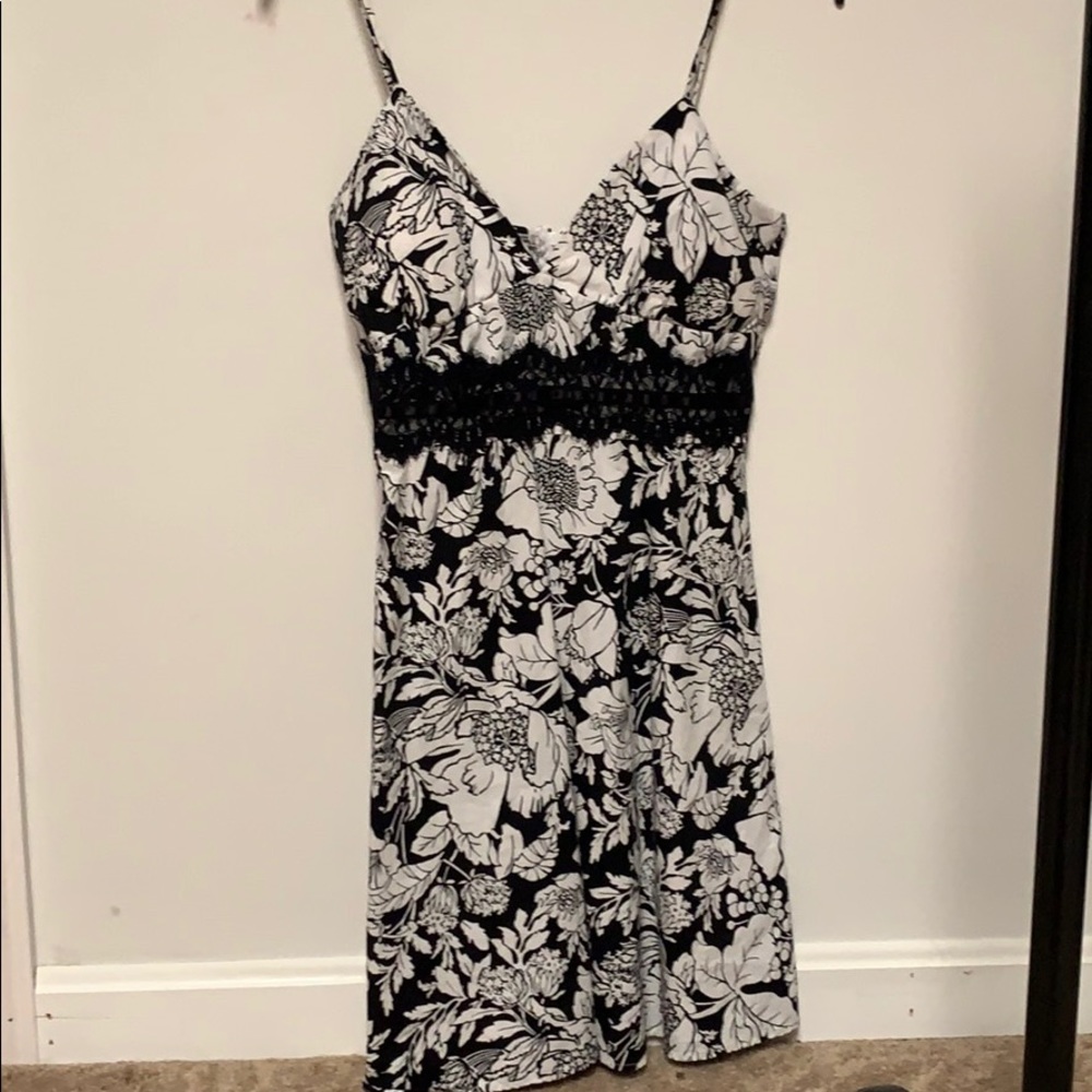 Black and White flower dress